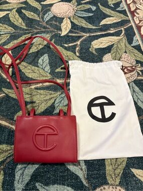 Telfar Small Oxblood Shopper Crossbody Bag